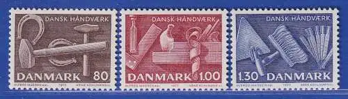 Dänemark 1977 Mi.-Nr.645-647 Dänisches Handwerk **/MNH