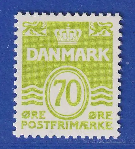 Dänemark 1977 Mi.-Nr.648  Freimarke: Wellenlinien 70 Öre **/MNH