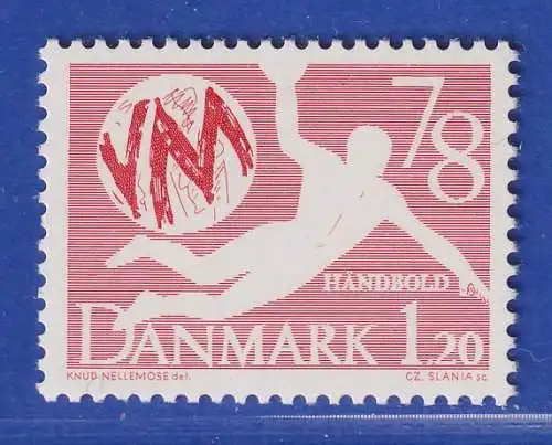 Dänemark 1978 Mi.-Nr.655 Hallenhandball-Weltmeisterschaft  **/MNH