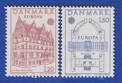 Dänemark 1978 Mi.-Nr.662-663  Europa: Baudenkmäler  **/MNH