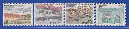 Dänemark 1978 Mi.-Nr.664-667 Dänische Regionen Mitteljütland **/MNH