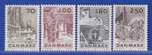 Dänemark 1978 Mi.-Nr.668-671 Fischfang **/MNH