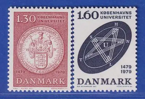 Dänemark 1979 Mi.-Nr.677-678  500 Jahre Universität Kopenhagen  **/MNH