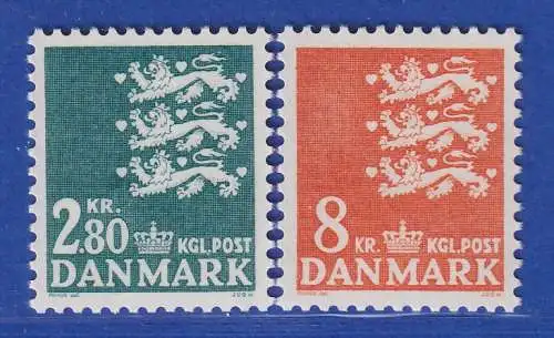 Dänemark 1979 Mi.-Nr.684-685 Freimarken: Kleines Reichswappen **/MNH