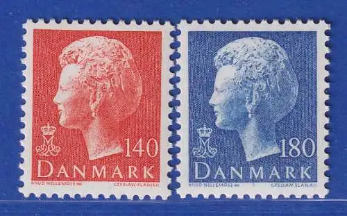 Dänemark 1980 Mi.-Nr.702-703 Freimarken: Königin Margrethe II.  **/MNH