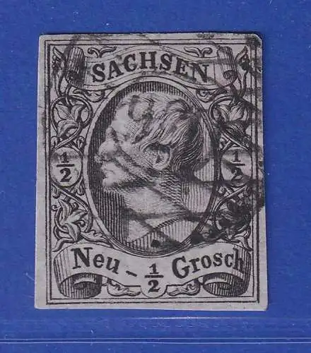 Sachsen 1859 König Johann I. 1/2 Ngr. Mi.-Nr. 8 II O 136 Geyer