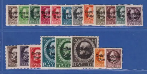 Bayern 1919 Ludwig III. Volksstaat Mi.-Nr. 116-135 IIA Satz 20 Werte kpl. **
