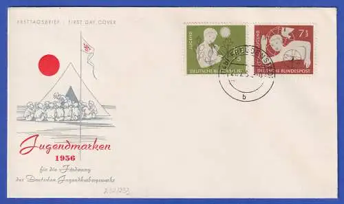 Bund 1956 Jugend Mi.-Nr. 232-233 Satz O FREUDENSTADT auf FDC 