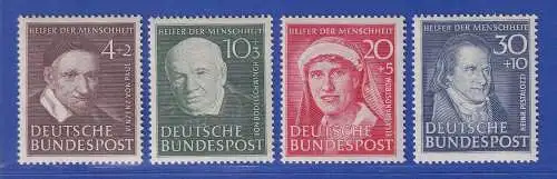 Bund 1951 Helfer der Menschheit Mi.-Nr. 143-146 ** Höchstwert gpr. SCHLEGEL BPP