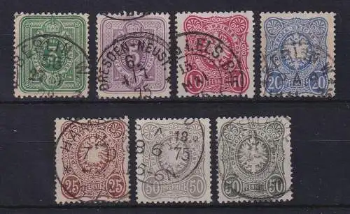 Dt. Reich 1875 PFENNIGE  Mi.-Nr. 31-36, 38 kpl. gestempelt