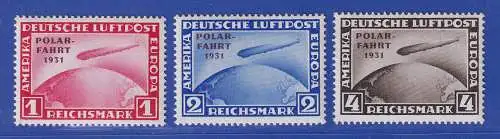 Dt. Reich 1931 Luftschiff L.Z.127 Polarfahrt Mi.-Nr. 456-458 Satz ungebraucht *