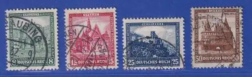 Dt. Reich 1931 Nothilfe Bauwerke Mi.-Nr. 459-462 gestempelt