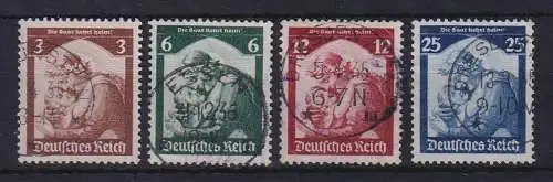 Dt. Reich 1935 Saar-Abstimmung Mi.-Nr. 565-568 mit kl. Einkreis-O 