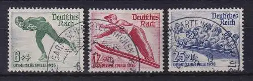 Dt. Reich 1935 Winterolympiade 1936 Mi.-Nr. 600-602 gestempelt