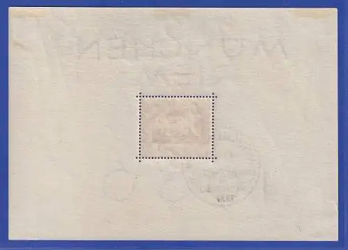 Dt. Reich 1937 Das Braune Band  Mi.-Nr. Block 10 mit So.-O MÜNCHEN-RIEM