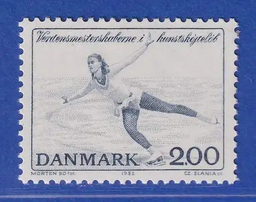 Dänemark 1982 Mi.-Nr.747 Eiskunstlauf-Weltmeisterschaft Kopenhagen  **/MNH