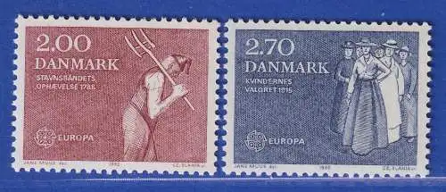 Dänemark 1982 Mi.-Nr.749-750  Europa: Historische Ereignisse **/MNH