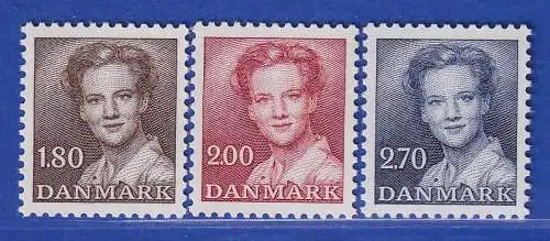 Dänemark 1982 Mi.-Nr.753-755  Freimarken Königin Margrethe II. **/MNH