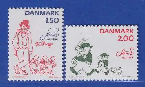 Dänemark 1982 Mi.-Nr.764-765  100. Geburtstag von Robert Storm Petersen **/MNH