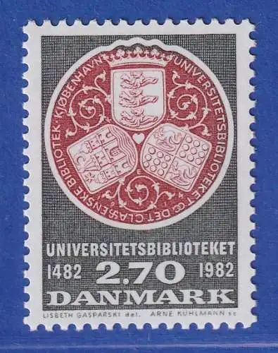 Dänemark 1982 Mi.-Nr.766  500 Jahre Universitätsbibliothek, Kopenhagen  **/MNH