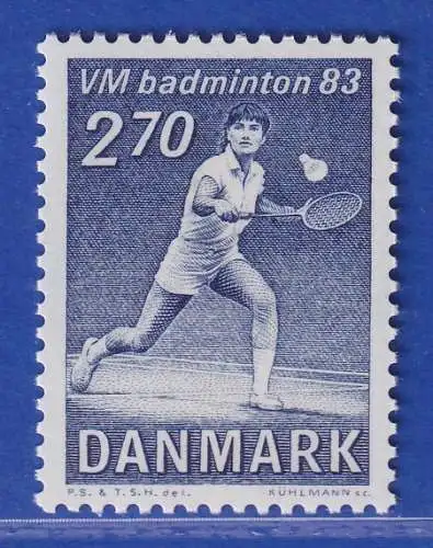 Dänemark 1983 Mi.-Nr.770  Badminton-Weltmeisterschaft  Lene Köppen **/MNH