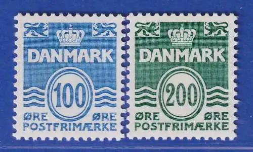 Dänemark 1983 Mi.-Nr.774-775  Freimarken: Wellenlinien  **/MNH