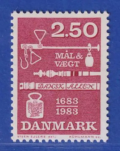 Dänemark 1983 Mi.-Nr.783  300 Jahre dänische Eichverordung **/MNH