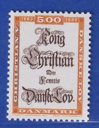 Dänemark 1983 Mi.-Nr.784  300 Jahre Dänisches Recht, Christian V. **/MNH