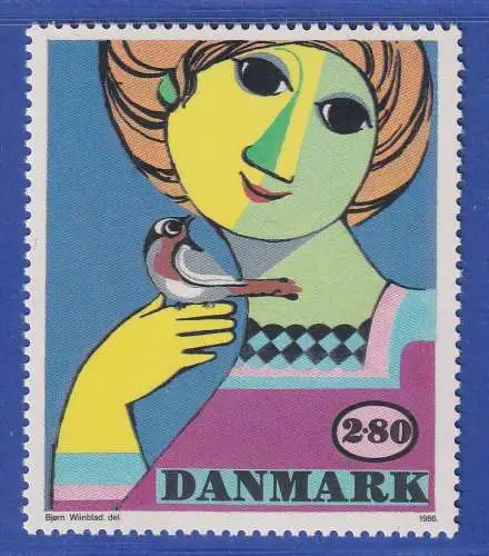 Dänemark 1986 Mi.-Nr. 855  Zeitgenössische Kunst **/MNH