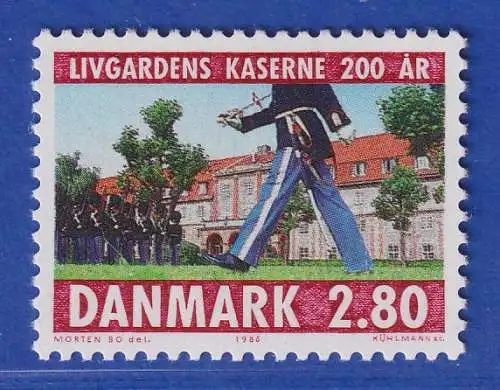 Dänemark 1986 Mi.-Nr. 864  200 Jahre Kaserne der Königlichen Leibgarde.  **/MNH