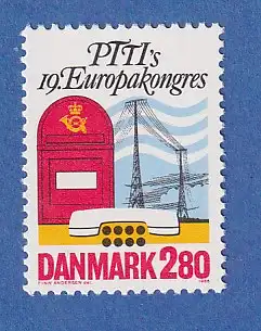 Dänemark 1986 Mi.-Nr. 877 Europ. Kongress Postverwaltungen IPTT **/MNH