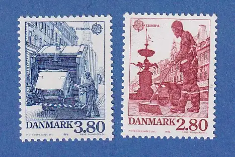 Dänemark 1986 Mi.-Nr. 882-883  Europa: Natur-und Umweltschutz **/MNH