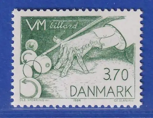 Dänemark 1984 Mi.-Nr. 800 Weltmeisterschaften im Billard  **/MNH