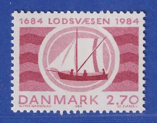 Dänemark 1984 Mi.-Nr. 803  300 Jahre Lotsendienst, Segelboot  **/MNH