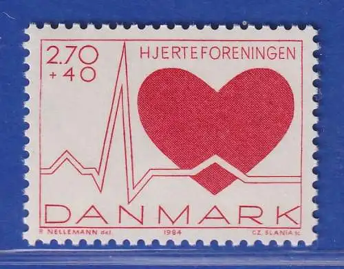 Dänemark 1984 Mi.-Nr.811  Herzstiftung  **/MNH