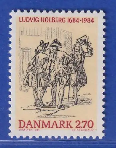 Dänemark 1984 Mi.-Nr.817  300. Geburtstag von Kudvig Holberg **/MNH