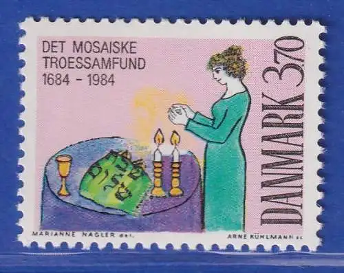 Dänemark 1984 Mi.-Nr.818  300 Jahre Jüdische Gemeinde in Kopenhagen **/MNH