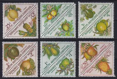 Gabun 1962 Portomarken Flora Früchte Mi.-Nr. 34-45 postfrisch **