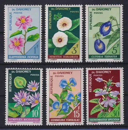 Dahomey 1967 Flora Blumen Blüten Mi.-Nr. 298-303 **