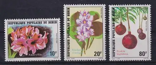 Benin 1981 Flora Blumen Blüten Mi.-Nr. 262- 264 postfrisch **