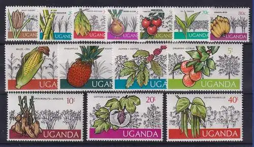 Uganda 1975 Landwirtschaftliche Produkte Mi.-Nr. 123-136 postfrisch **