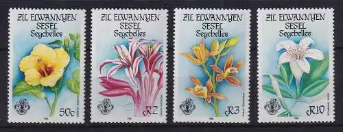 Seychellen (Äußere Seychellen) 1986 Flora Blumen Blüten Mi.-Nr. 124-127 **