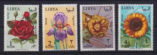 Libyen 1965 Flora Blumen Blüten Mi.-Nr. 193-196 postfrisch **