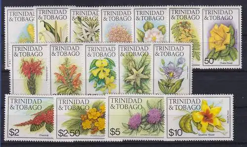 Trinidad und Tobago 1983 Flora Blumen Blüten Mi.-Nr. 479-494 I postfrisch **