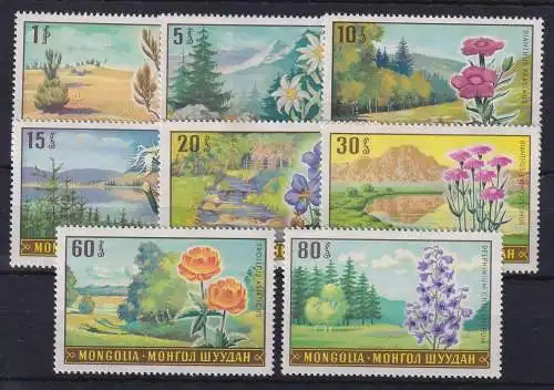 Mongolei 1969 Blumen verschiedener Vegetationszonen Mi.-Nr. 549-556 **