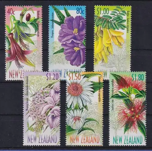 Neuseeland 1999 Flora Blumen Blüten Mi.-Nr. 1735-1740 postfrisch **