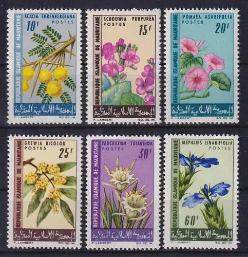 Mauretanien 1966 Flora Blumen Blüten Mi.-Nr. 282-287 postfrisch **