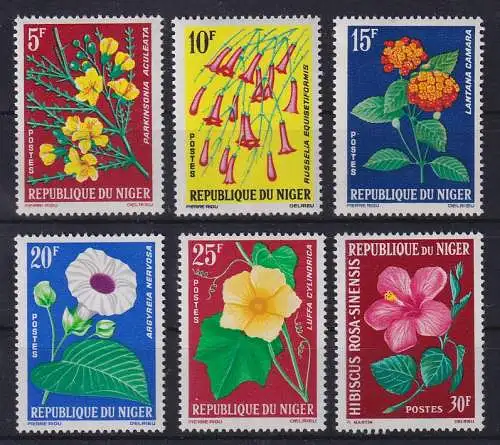 Niger 1964 Flora Blumen Blüten Mi.-Nr. 61-66 postfrisch **