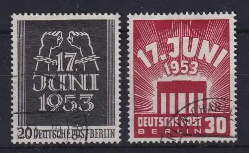 Berlin 1953 Aufstand 17. Juni  Mi.-Nr. 110-111 gestempelt