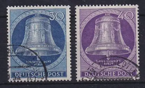 Berlin 1953 Freiheitsglocke Klöppel mittig Mi.-Nr. 104-105 gestempelt